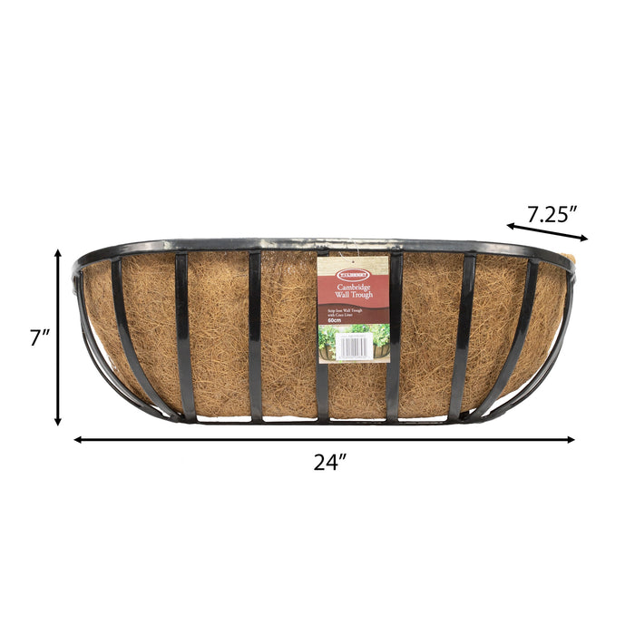 24" Cambridge Premium Wall Trough with Coco Liner