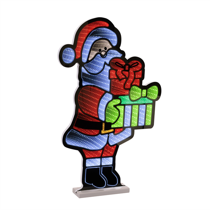 Santa w/Presents Ekkolight 25”H Acrylic UL Plug