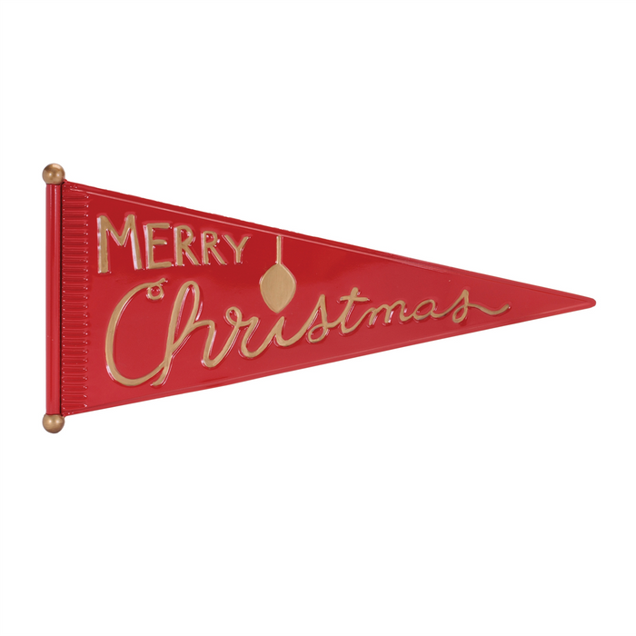 Merry Christmas Pendant 25"L x 11.25"H Iron