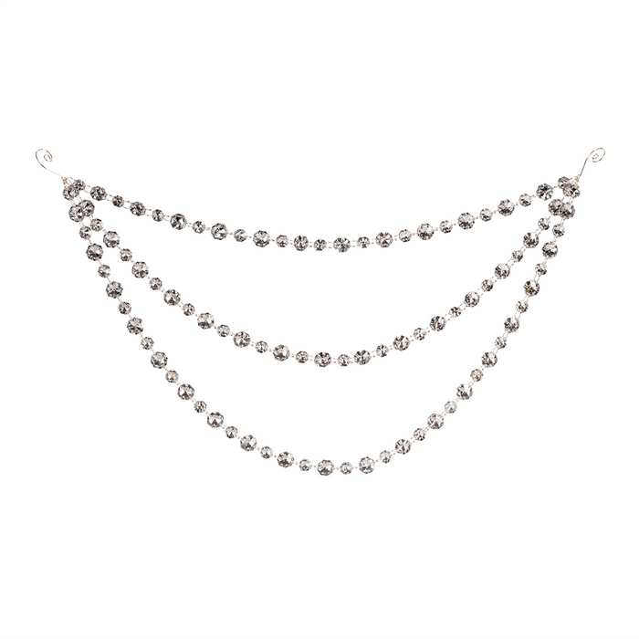 Triple Bead Garland Ornament (Set of 2) 20”L Plastic/Wire
