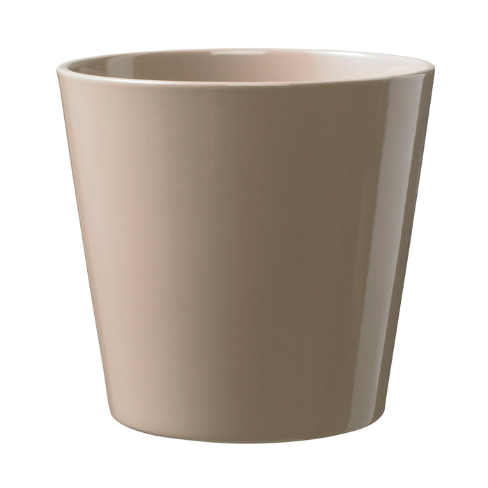 5.1" Taupe Ceramic Dallas Style Pot