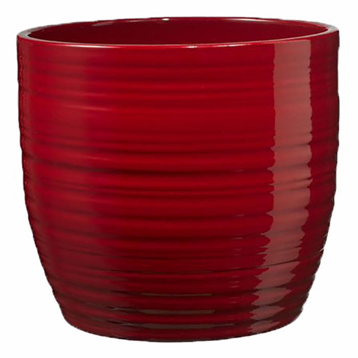 6.3" Red Ceramic Bergamo Pot