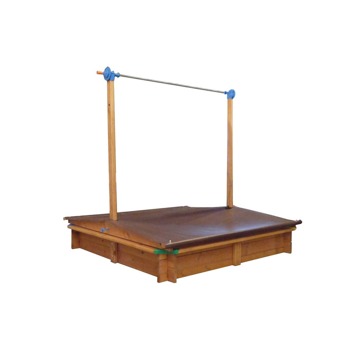 Wooden Children's Sandbox with Retractable Roof 4.66 ft. W x 4.66 ft. L x 4.33 ft. H