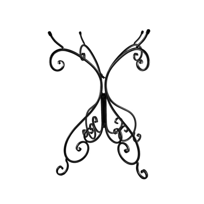 25" Black Metal Birdbath Base