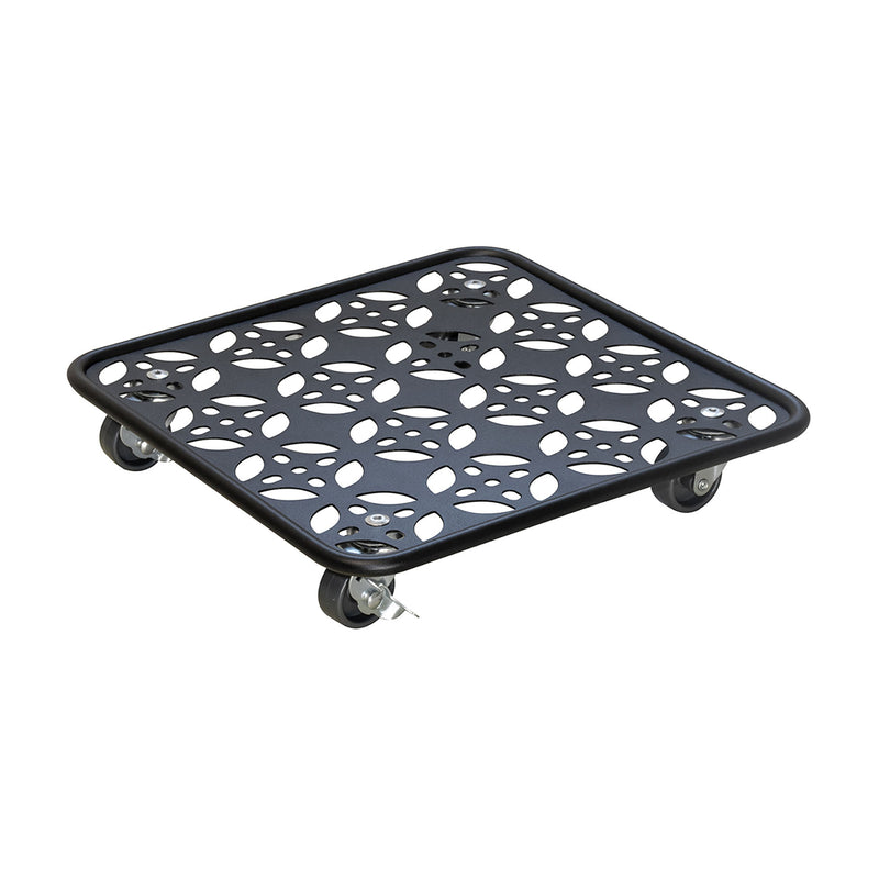 11.8" Black Square Flower Steel Plant Caddy