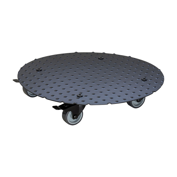 15" Black Round Aluminum Plant Caddy