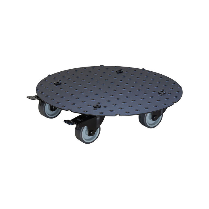 11.8" Black Round Aluminum Plant Caddy