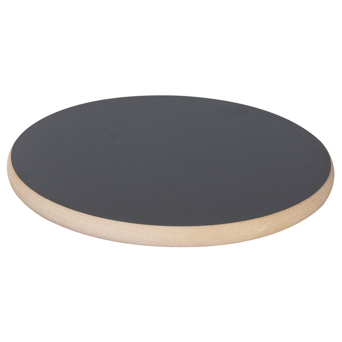 11.4" Black Round Rollo Decor Plant Caddy