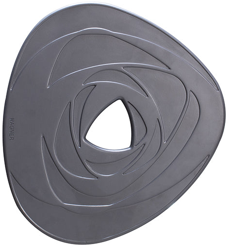 11" Charcoal Round Swirl Stone Plant Caddy