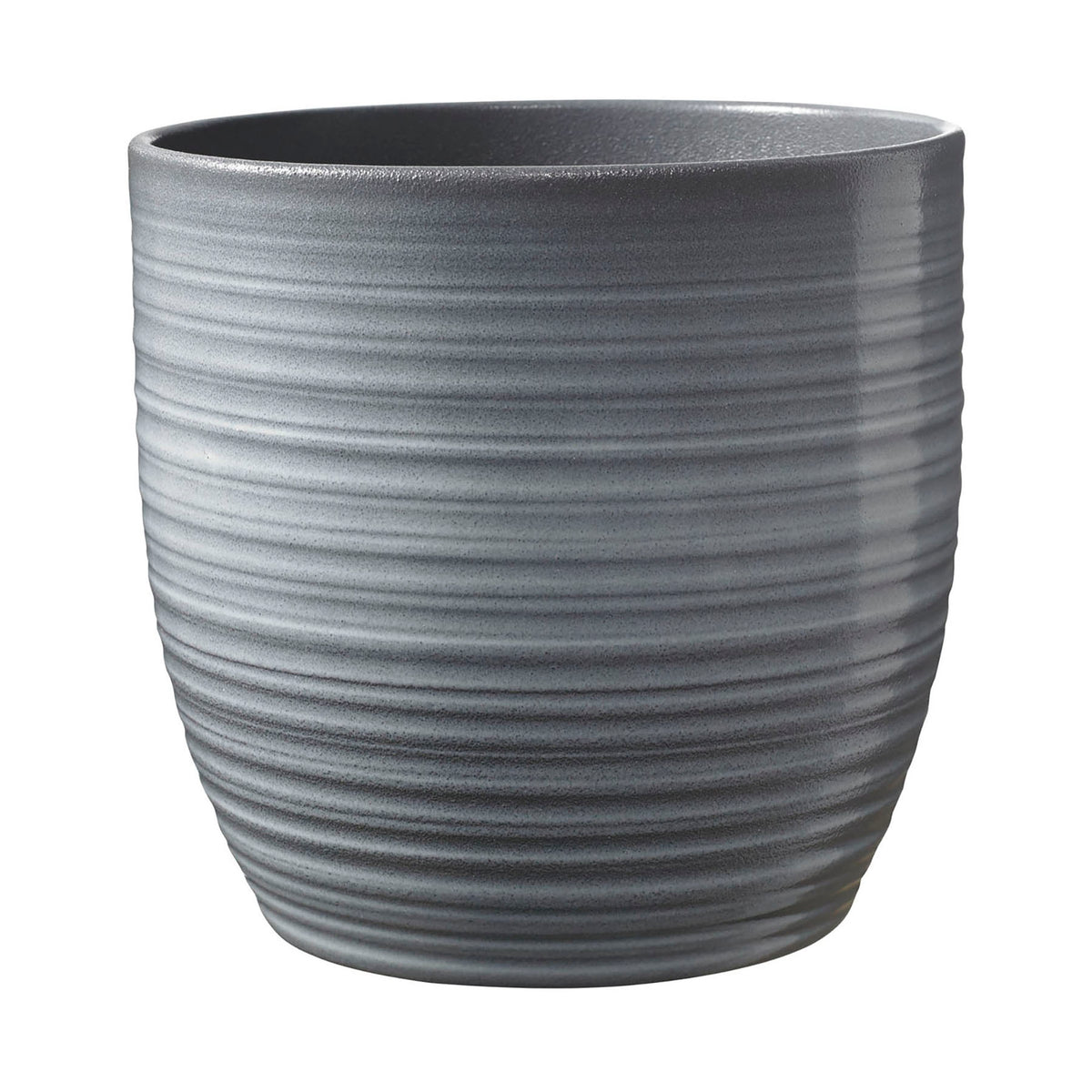 grey ceramic plant pot 5.1" Light Gray Ceramic Bergamo Pot — The Gardeners' Choice