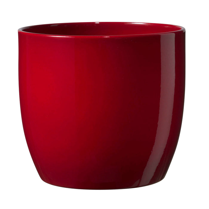 5.1" Red Ceramic Basel Full Color Pot