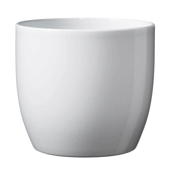 5.1" White Ceramic Basel Full Color Pot