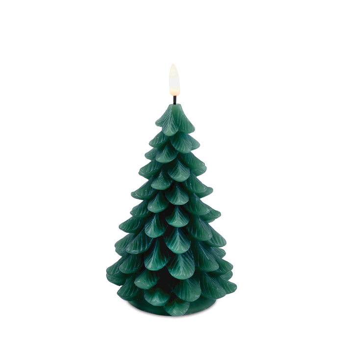 LED Tree Candle (Set of 2) 8"H, 9"H Wax/Plastic 2 AA Batteries Not Included