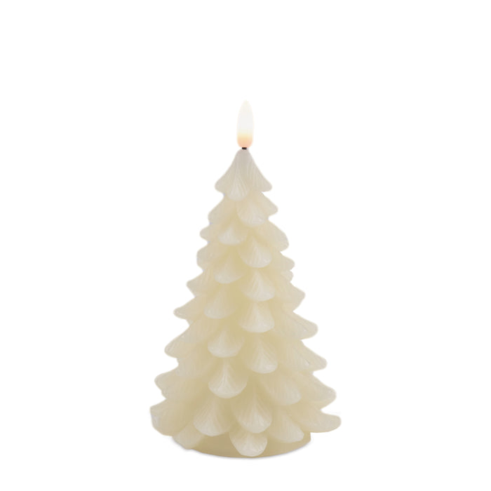 LED Tree Candle (Set of 2) 8"H, 9"H Wax/Plastic 2 AA Batteries Not Included