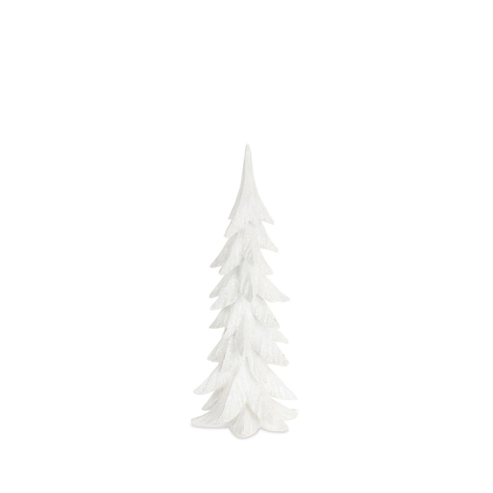 White Shimmer Tabletop Holiday Tree (Set of 3)