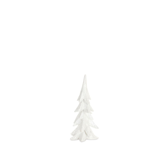 White Shimmer Tabletop Holiday Tree (Set of 3)