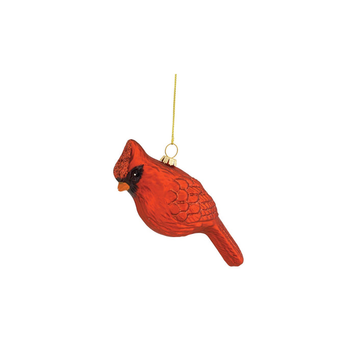 Glass Cardinal Bird Ornament (Set of 12)