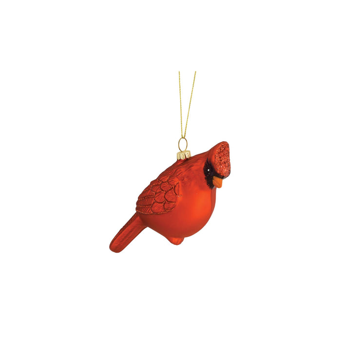 Glass Cardinal Bird Ornament (Set of 12)