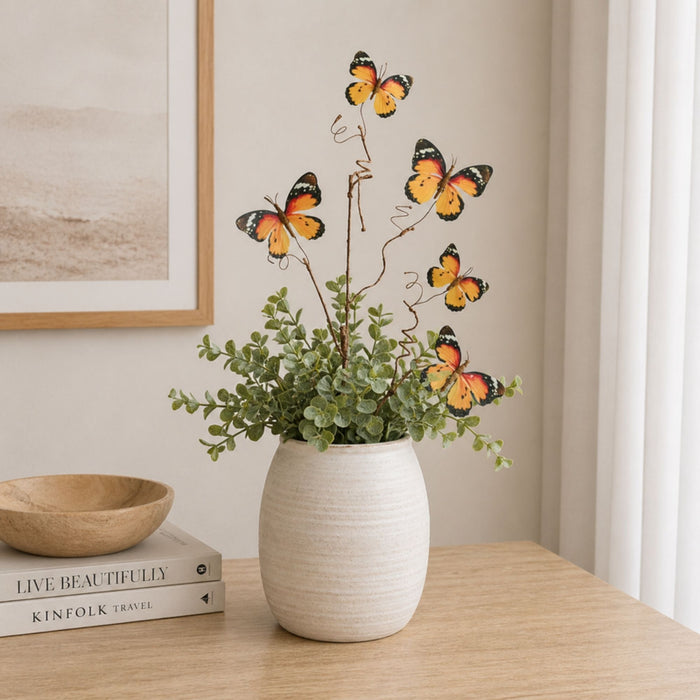 Butterfly Spray (Set of 4) 28”H Polyester