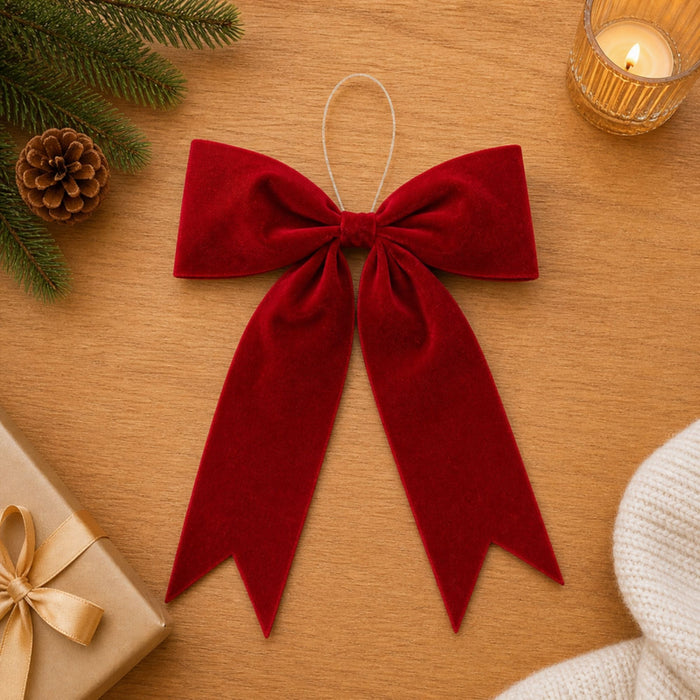 Red Holiday Bow (Set of 2)