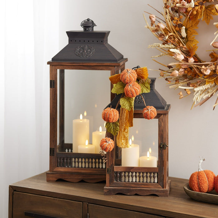 Plush Fall Pumpkin Spray (Set of 2)