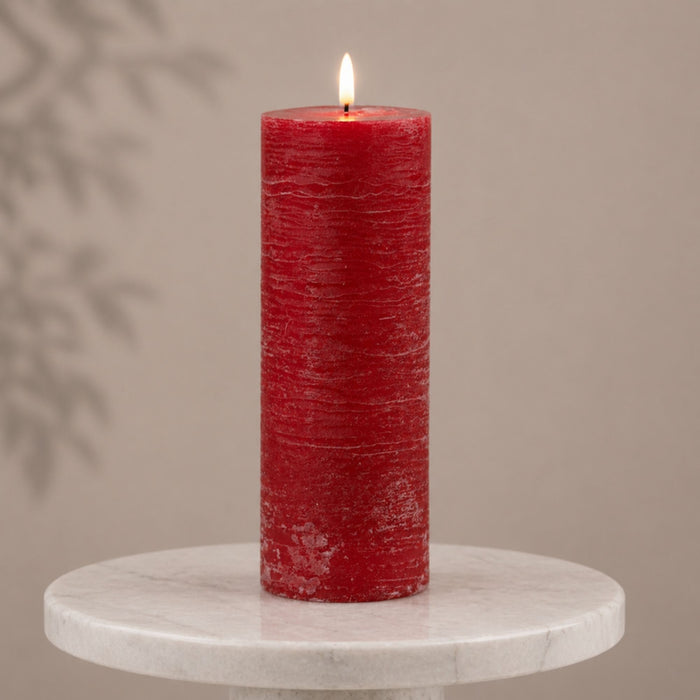 FIA Wick Red Pillar Candle (Set of 2)