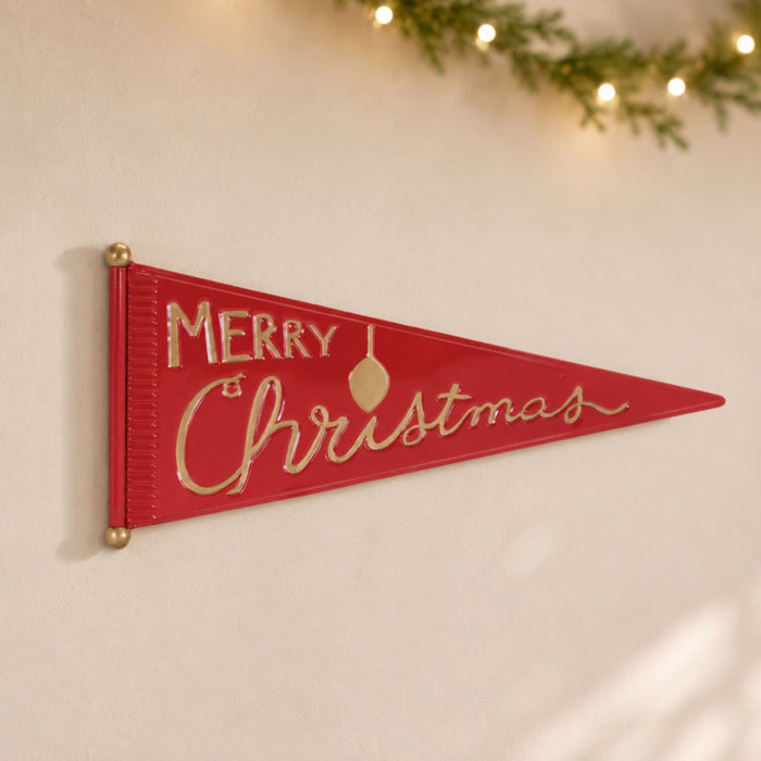 Merry Christmas Pendant 25"L x 11.25"H Iron