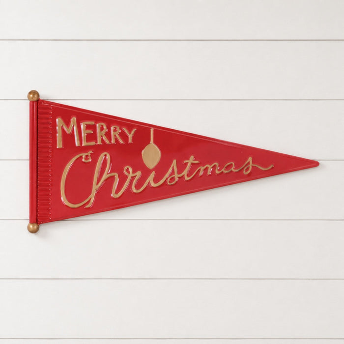 Merry Christmas Pendant 25"L x 11.25"H Iron