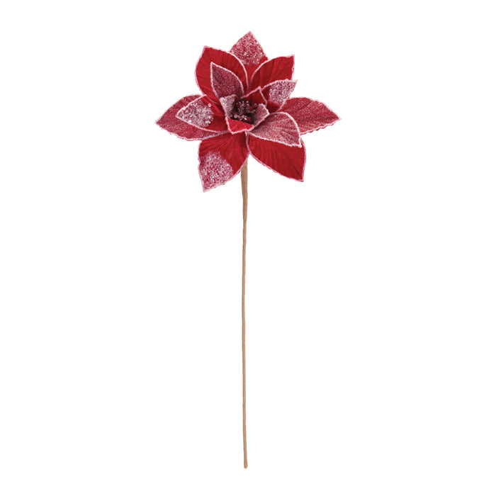 Poinsettia Stem (Set of 2) 23.5”H Polyester
