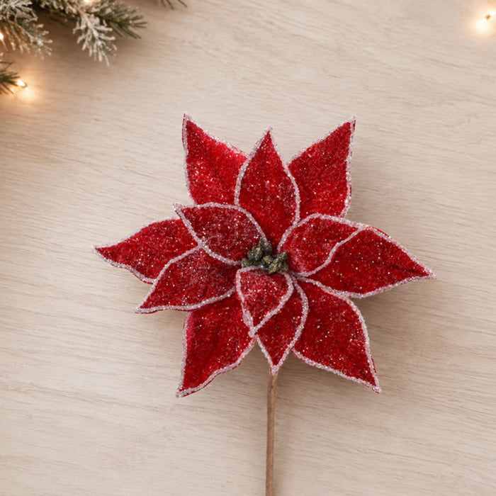 Poinsettia Stem (Set of 2) 22.75”H Polyester