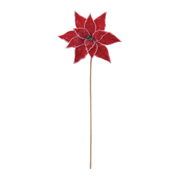 Poinsettia Stem (Set of 2) 22.75”H Polyester