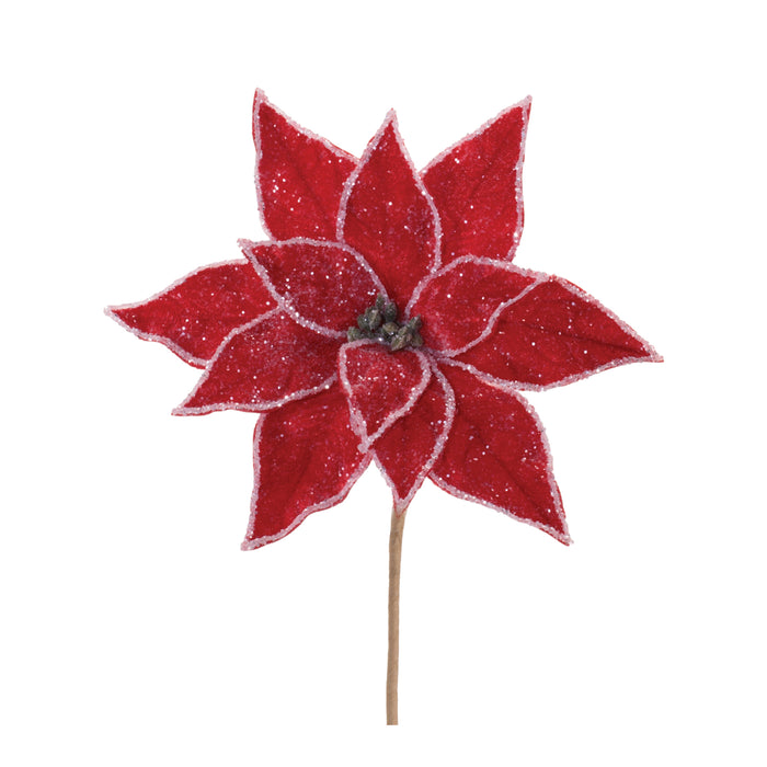 Poinsettia Stem (Set of 2) 22.75”H Polyester