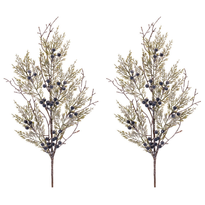 Juniper Spray (Set of 2) 33”H Plastic