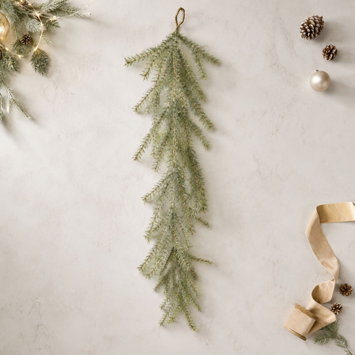 Glitter Pine Garland 48”L Plastic