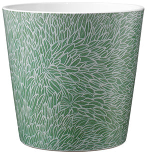5.5" Floral Green Ceramic Dallas Botanic Pot