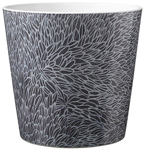 5.5" Floral Anthracite Ceramic Dallas Botanic Pot