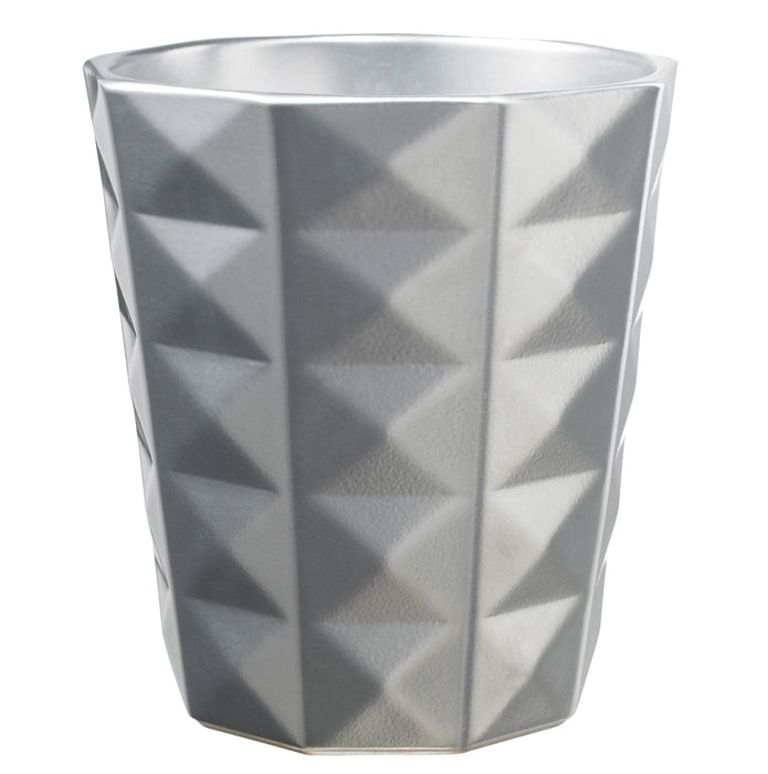 5.9" Shiny Silver Ceramic Kyoto Pot