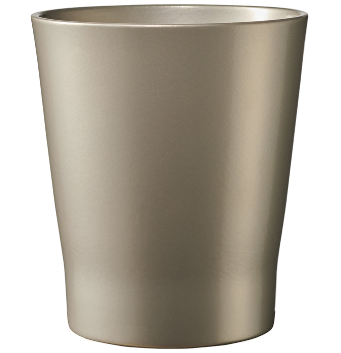 5.9" Metallic Greige Ceramic Merina Chic Pot