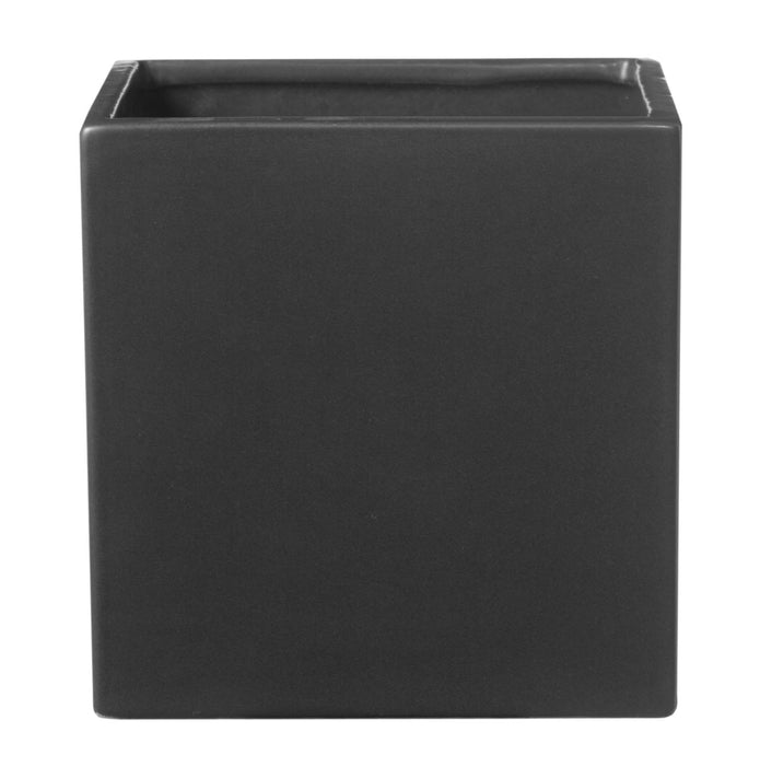 6.7" Matte Anthracite Ceramic Latina Pot