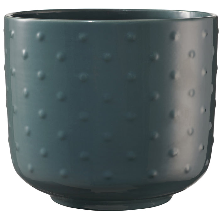7.5" High-Gloss Green Blue Ceramic Baku Pearl Pot