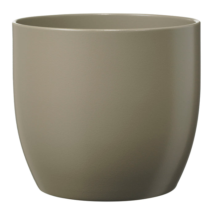 8.3" Matte Light Gray Ceramic Basel Fashion Pot