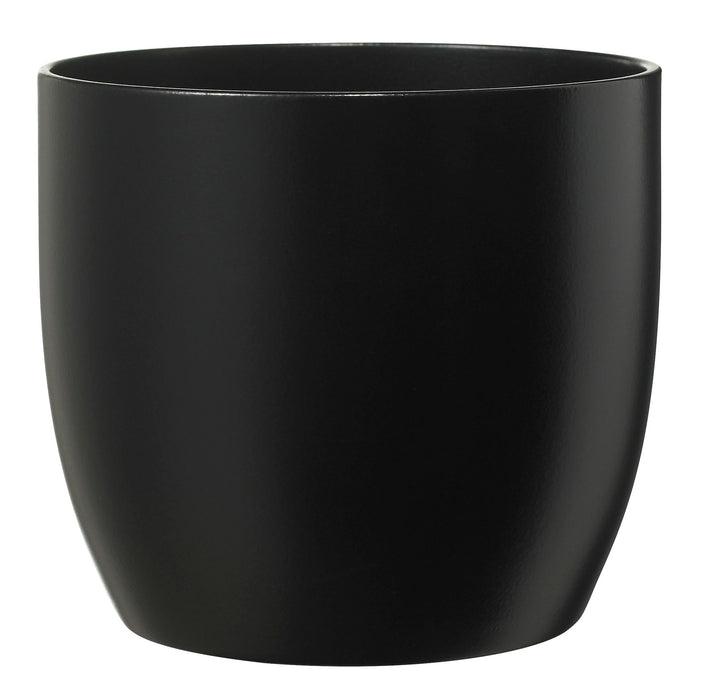 8.3" Matte Black Ceramic Basel Fashion Pot