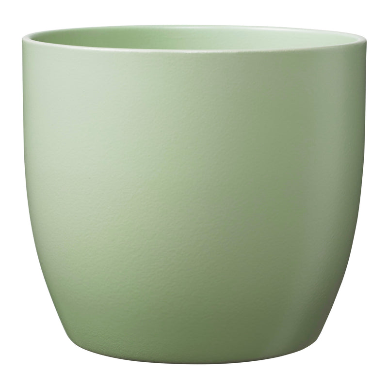 8.3" Matte Linden Green Ceramic Basel Fashion Pot