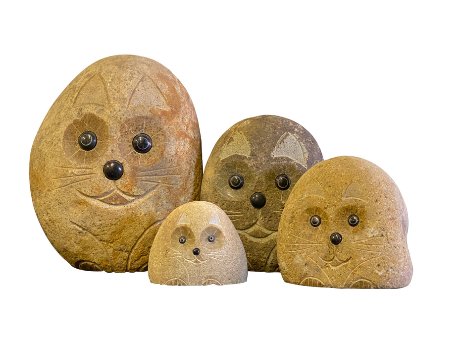 Family of Boulder Cats 4 Pcs 4"6"8"12"