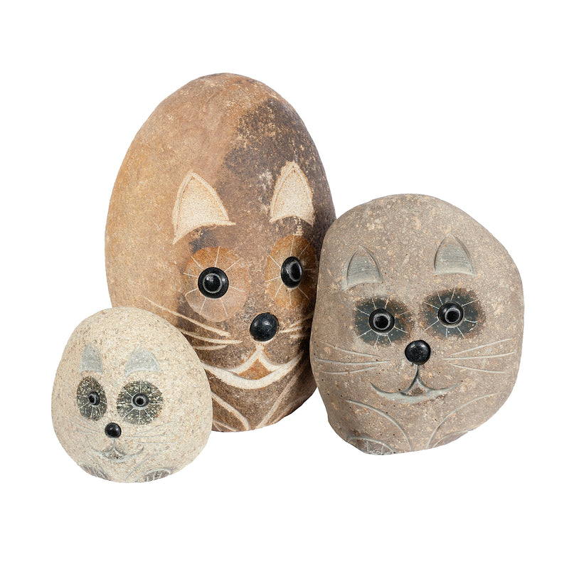 Family of Boulder Cats 3 Pcs 4"6"8"