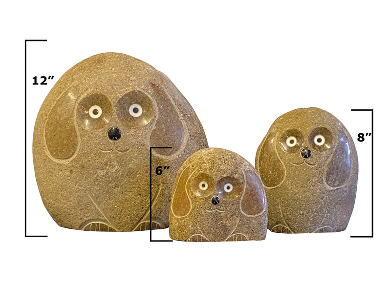 Family of Boulder Dogs 3 Pcs 6"8"12"