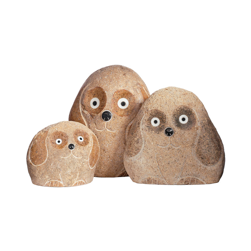 Family of Boulder Dogs 3 Pcs 4"6"8"