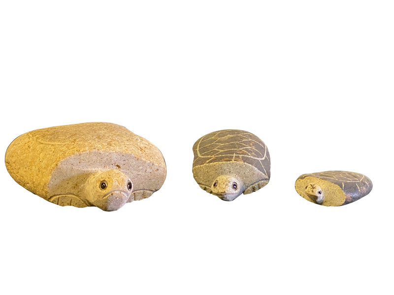 Family of Boulder Turtles 3 Pcs 6"10"14"