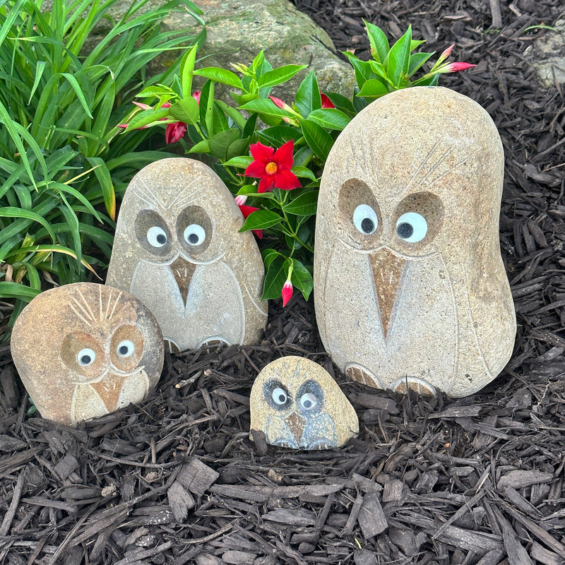 Family of Boulder Angry Birds 4 Pcs 4"6"8"12"