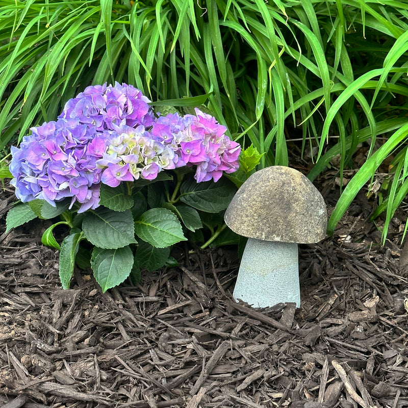 8"H Granite Boulder Mushroom